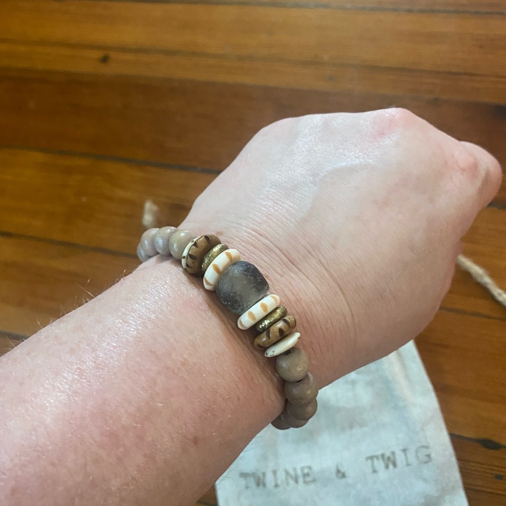 Twine & Twig Stacking Bracelet- Warm Neutrals - Picture 4 of 5